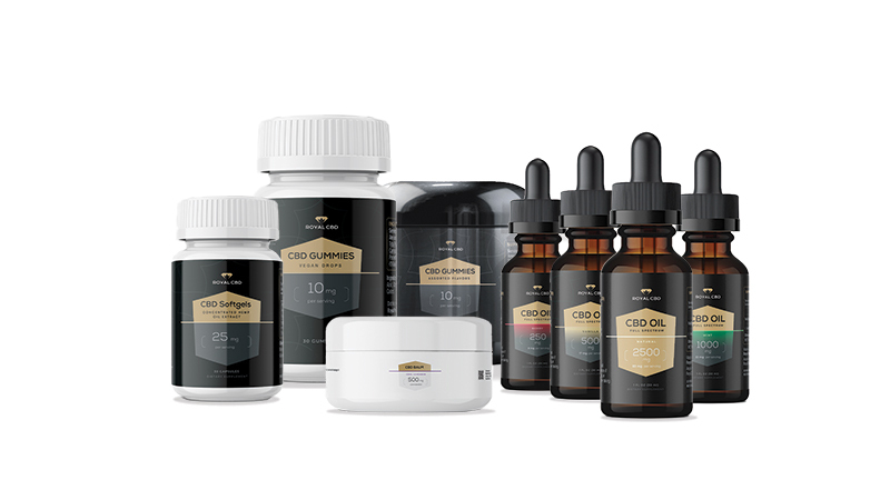 RoyalCBD products for 2020 on white background