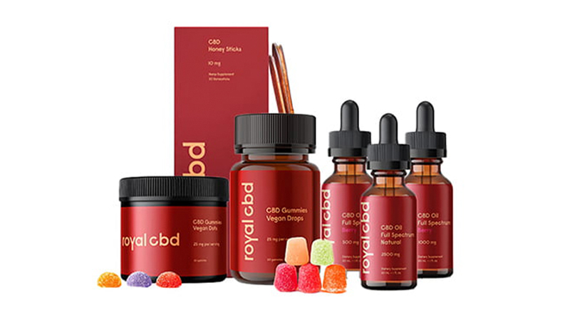 Image of Royal CBD products in white background